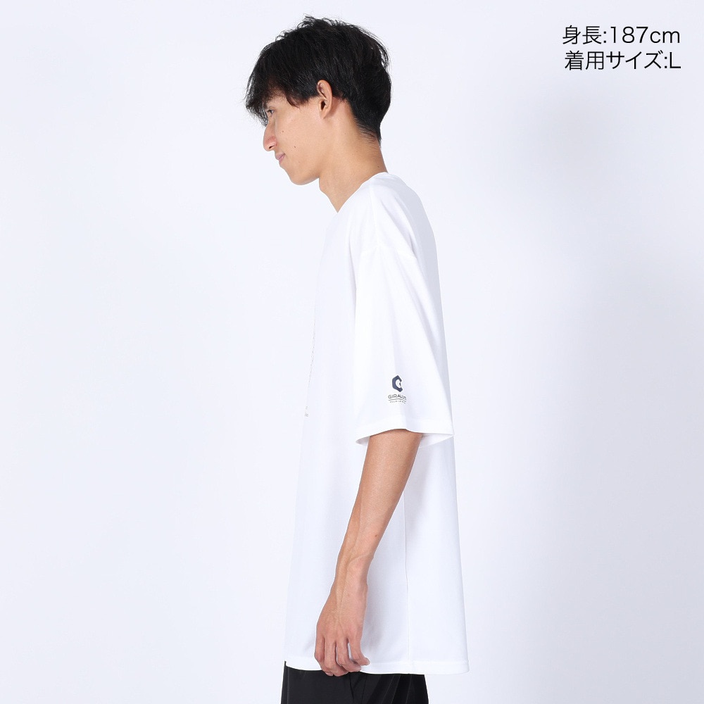ジローム（GIRAUDM）（メンズ）半袖Tシャツ メンズ ドライ プリントメッシュTLF CT2S3358-TR863-DGCD WHT