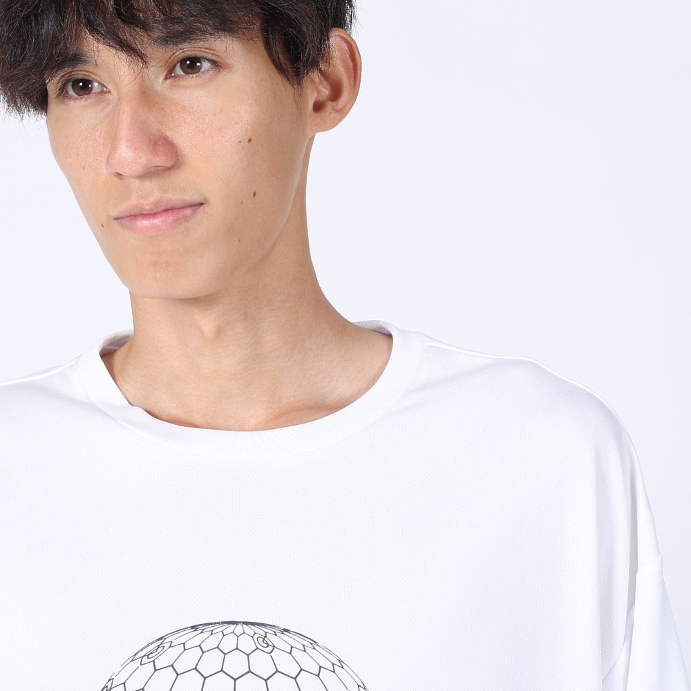 ジローム（GIRAUDM）（メンズ）半袖Tシャツ メンズ ドライ プリントメッシュTLF CT2S3358-TR863-DGCD WHT