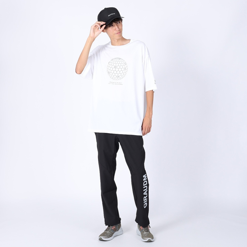 ジローム（GIRAUDM）（メンズ）半袖Tシャツ メンズ ドライ プリントメッシュTLF CT2S3358-TR863-DGCD WHT