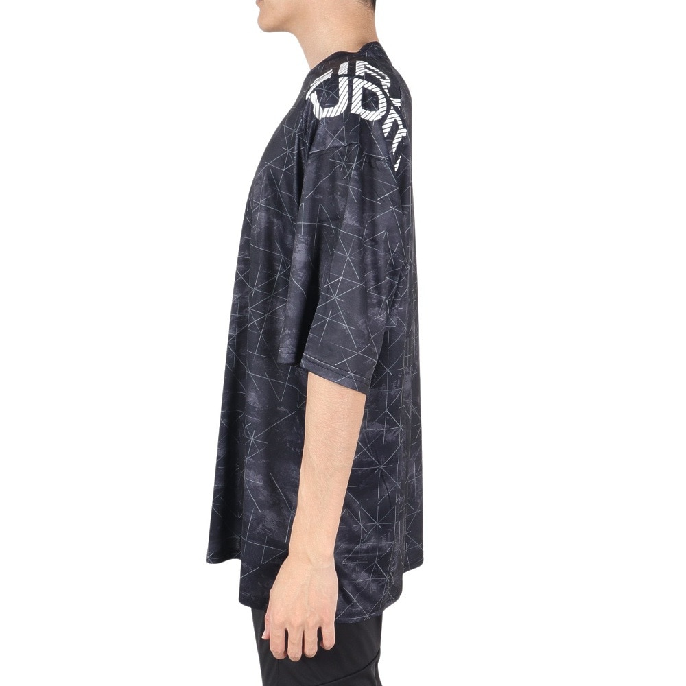 ジローム（GIRAUDM）（メンズ）半袖Tシャツ ドライ プリントメッシュTシャツ CT2S3329-TR863-DGSD BLK