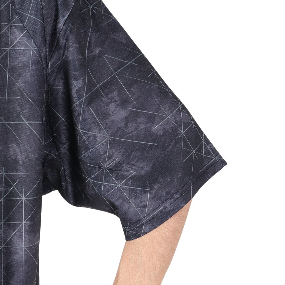 ジローム（GIRAUDM）（メンズ）半袖Tシャツ ドライ プリントメッシュTシャツ CT2S3329-TR863-DGSD BLK