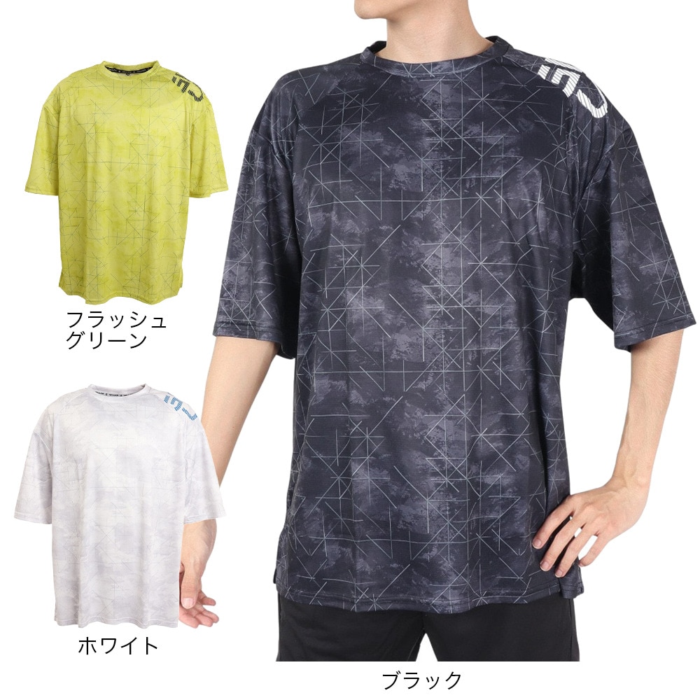 ジローム（GIRAUDM）（メンズ）半袖Tシャツ メンズ プリントメッシュ CT2S3329-TR863-DGSD WHT
