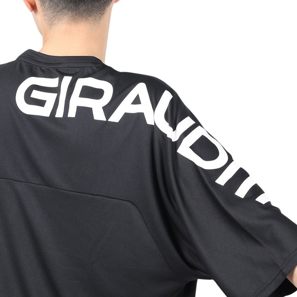 ジローム（GIRAUDM）（メンズ）半袖Tシャツ メンズ ドライ プリントメッシュTシャツ CT2S3330-TR863-DGSD BLK