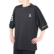 ジローム（GIRAUDM）（メンズ）半袖Tシャツ メンズ ドライ プリントメッシュTシャツ CT2S3330-TR863-DGSD BLK