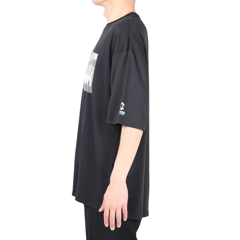 ジローム（GIRAUDM）（メンズ）半袖Tシャツ メンズ ドライプリントメッシュTシャツ CT2S3333-TR863-DGSD BLK