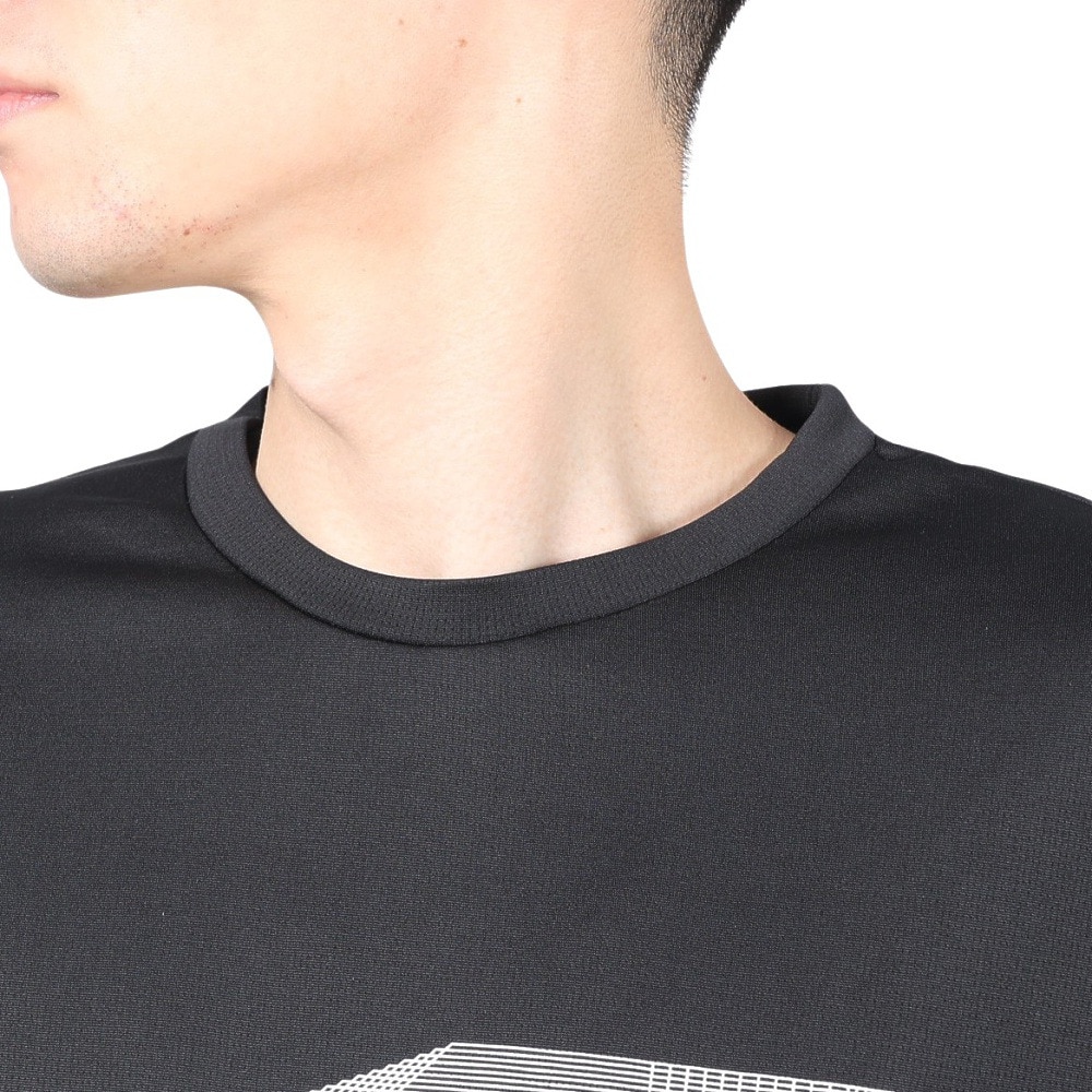 ジローム（GIRAUDM）（メンズ）半袖Tシャツ メンズ ドライプリントメッシュTシャツ CT2S3333-TR863-DGSD BLK