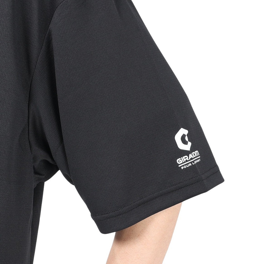 ジローム（GIRAUDM）（メンズ）半袖Tシャツ メンズ ドライプリントメッシュTシャツ CT2S3333-TR863-DGSD BLK