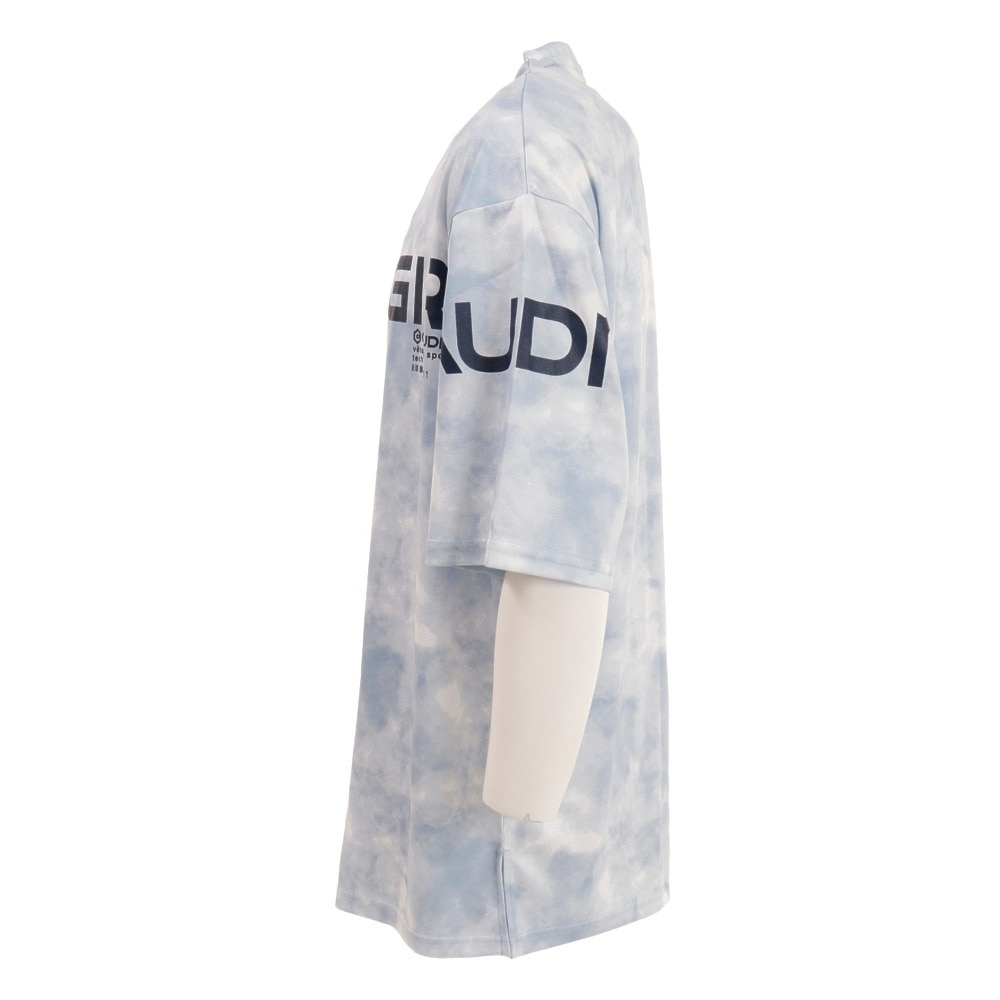 ジローム（GIRAUDM）（メンズ）ドライ 速乾 UV クール ドライプラスクール プリントメッシュTシャツ CT2S3334-TR863-DGSD BLU