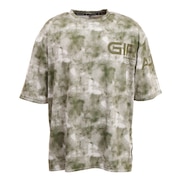 ジローム（GIRAUDM）（メンズ）半袖Tシャツ メンズ プリントメッシュTシャツ CT2S3334-TR863-DGSD OLIVE