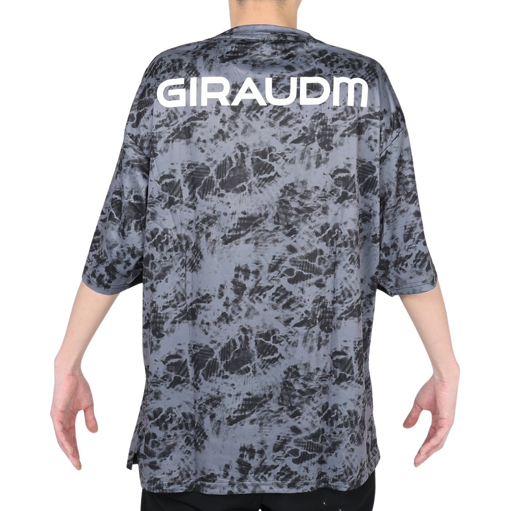 ジローム（GIRAUDM）（メンズ）半袖Tシャツ メンズドライ プリントメッシュTLF CT2S3336-TR863-DGSD BLK