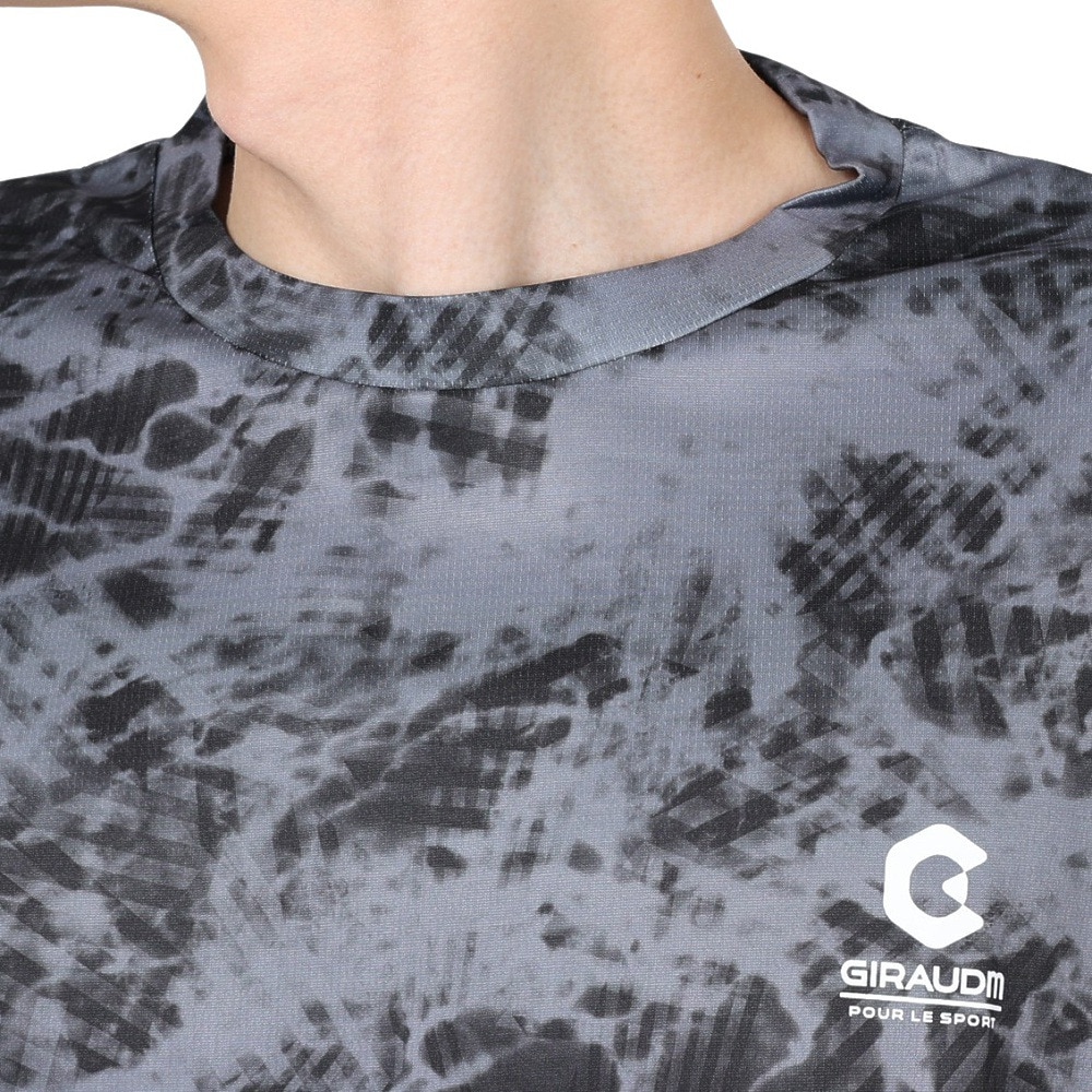 ジローム（GIRAUDM）（メンズ）半袖Tシャツ メンズドライ プリントメッシュTLF CT2S3336-TR863-DGSD BLK