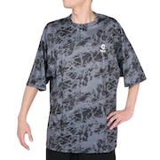 (メンズ)半袖Tシャツ メンズドライ プリントメッシュTLF CT2S3336-TR863-DGSD BLK