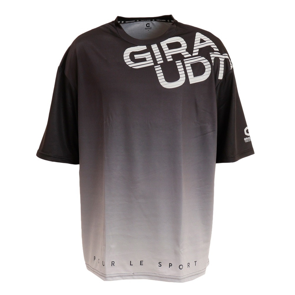 ジローム（GIRAUDM）（メンズ）半袖Tシャツ メンズ ドライ プリントメッシュTシャツ CT2S3337-TR863-DGSD BLK