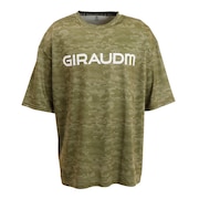 ジローム（GIRAUDM）（メンズ）半袖Tシャツ メンズ プリントメッシュTシャツ CT2S3338-TR863-DGSD OLIVE