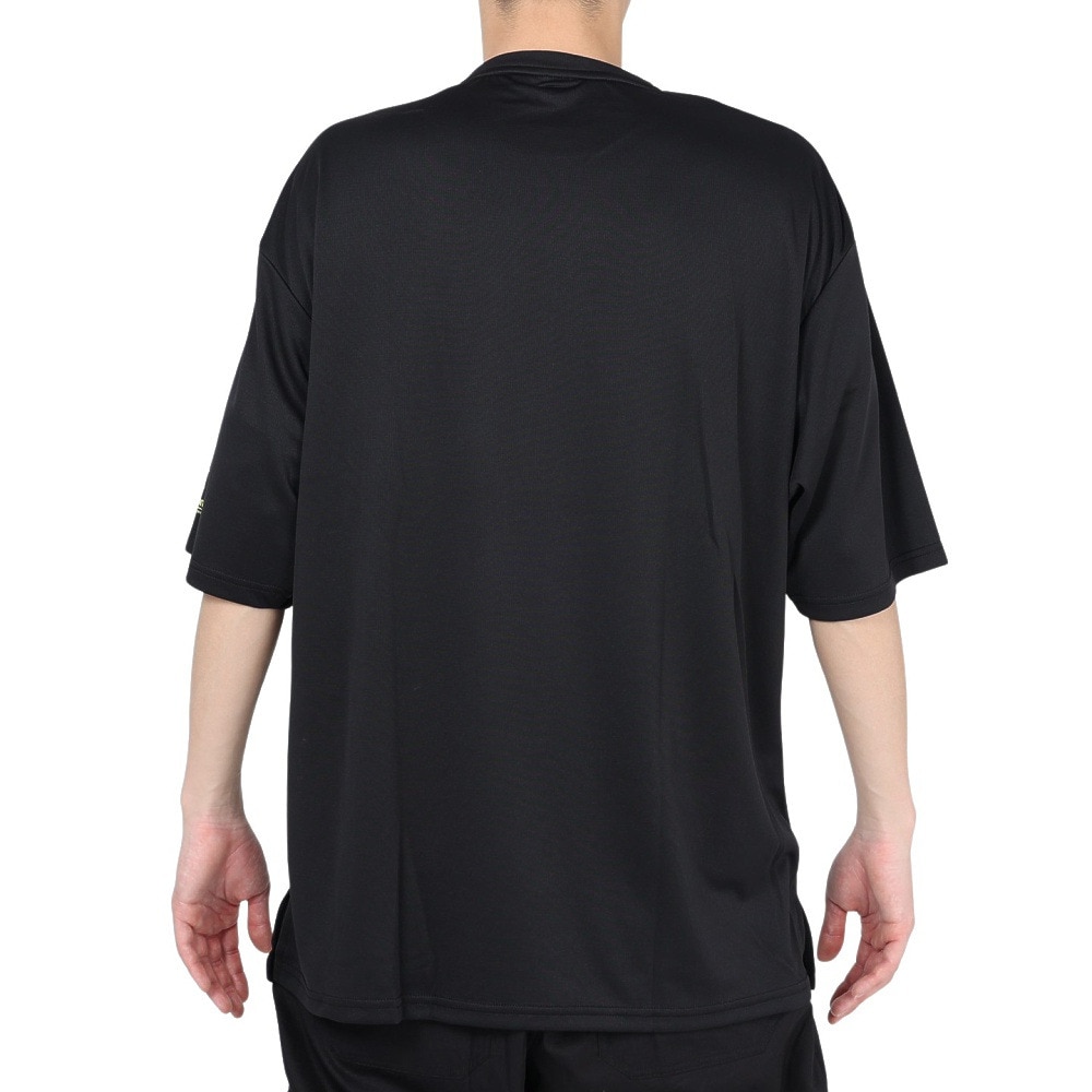 ジローム（GIRAUDM）（メンズ）半袖Tシャツ メンズ ドライ プリントメッシュTシャツ CT2S3339-TR863-DGSD BLK