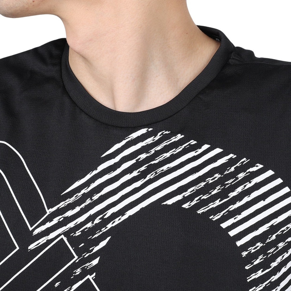 ジローム（GIRAUDM）（メンズ）半袖Tシャツ メンズ ドライ プリントメッシュTシャツ CT2S3339-TR863-DGSD BLK