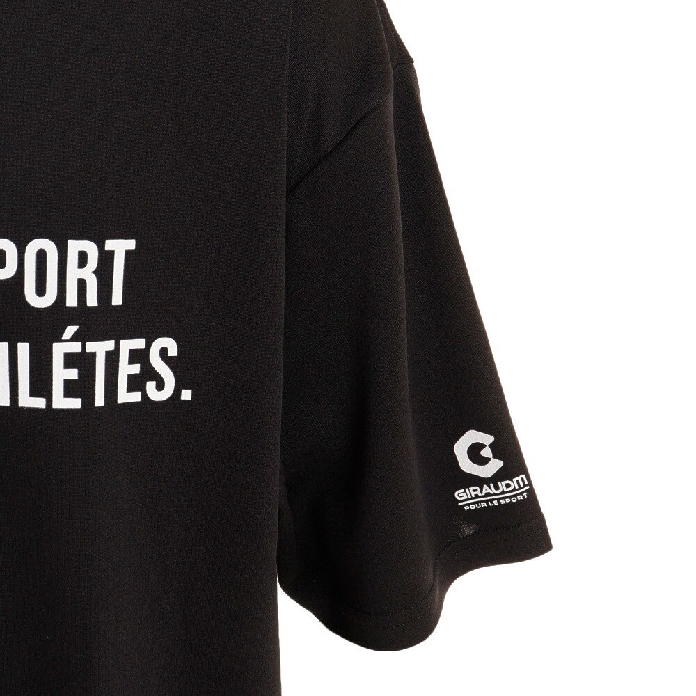 ジローム（GIRAUDM）（メンズ）半袖Tシャツ メンズ UV ドライプラスクール プリント CT2S3344-TR863-DGSD BLK