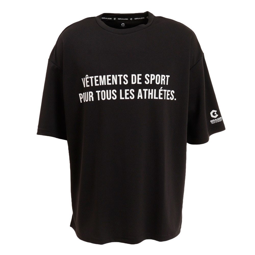 ジローム（GIRAUDM）（メンズ）半袖Tシャツ メンズ UV ドライプラスクール プリント CT2S3344-TR863-DGSD BLK