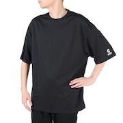 ジローム（GIRAUDM）（メンズ）半袖Tシャツ メンズドライ プリントメッシュTシャツ CT2S3345-TR863-DGSD BLK