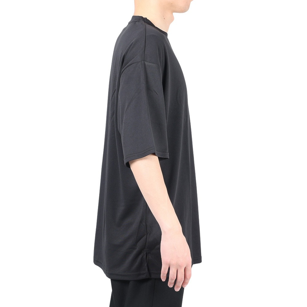 ジローム（GIRAUDM）（メンズ）半袖Tシャツ メンズ ドライ プリントメッシュTシャツ CT2S3346-TR863-DGSD BLK