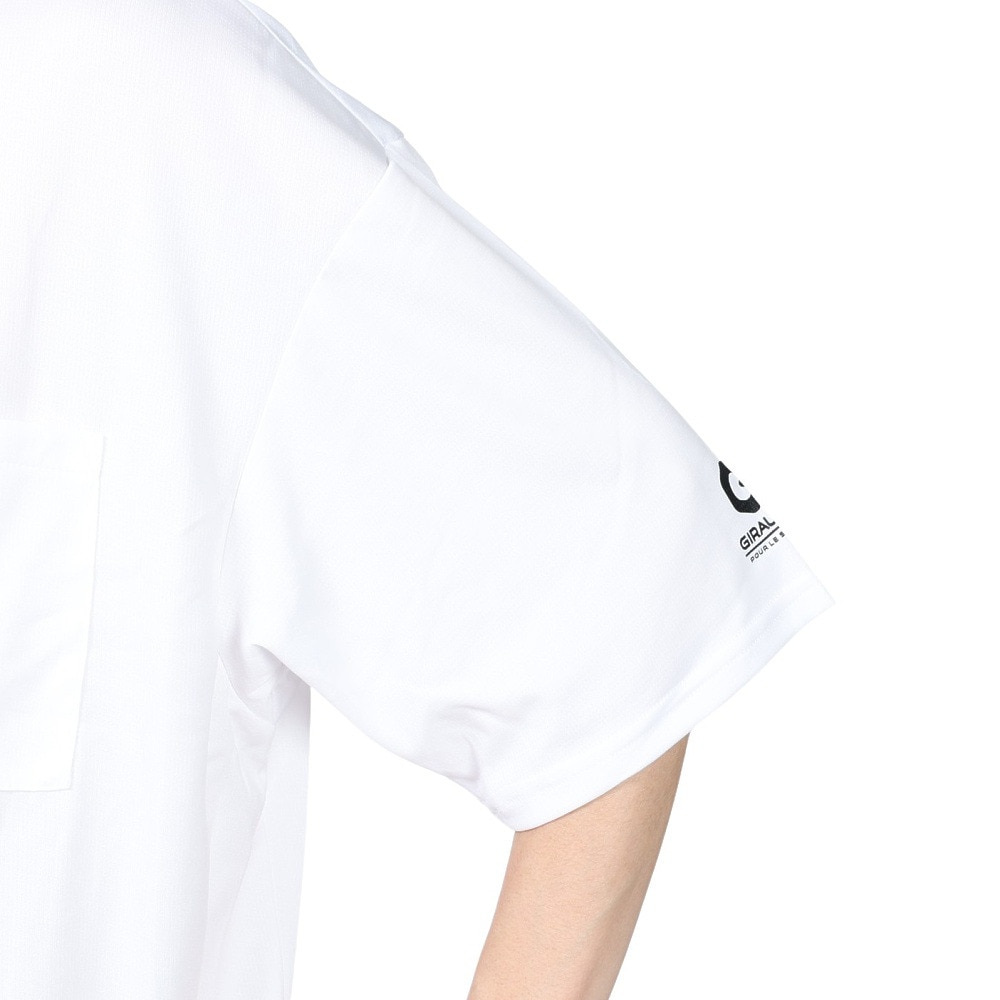 ジローム（GIRAUDM）（メンズ）半袖Tシャツ メンズ 白 ドライ プリント半袖Tシャツ CT2S3346-TR863-DGSD WHT