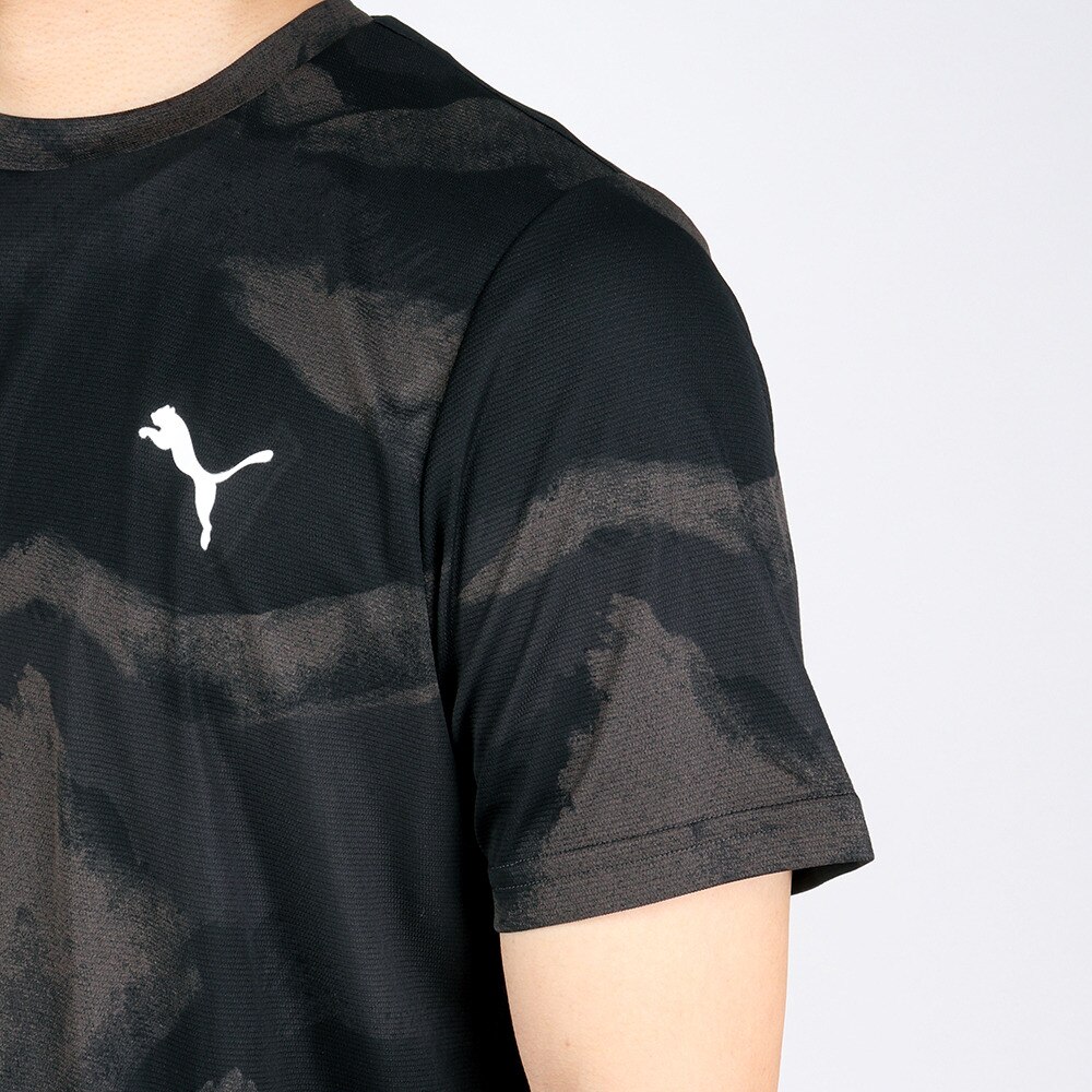 プーマ（PUMA）（メンズ）半袖Tシャツ メンズ ドライ 速乾 ドライプラス AOP 522289 01 BLK