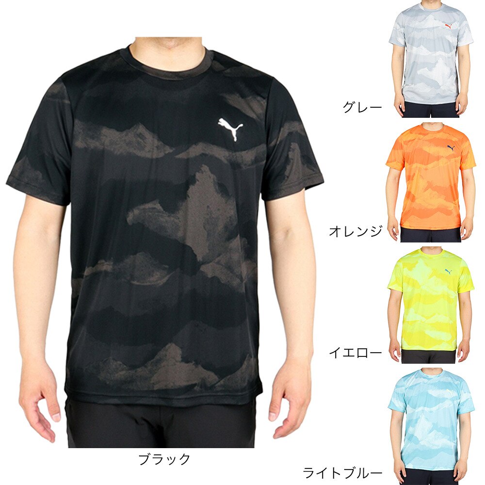 プーマ（PUMA）（メンズ）半袖Tシャツ メンズ ドライ 速乾 ドライプラス AOP 522289 19 GRY★★★