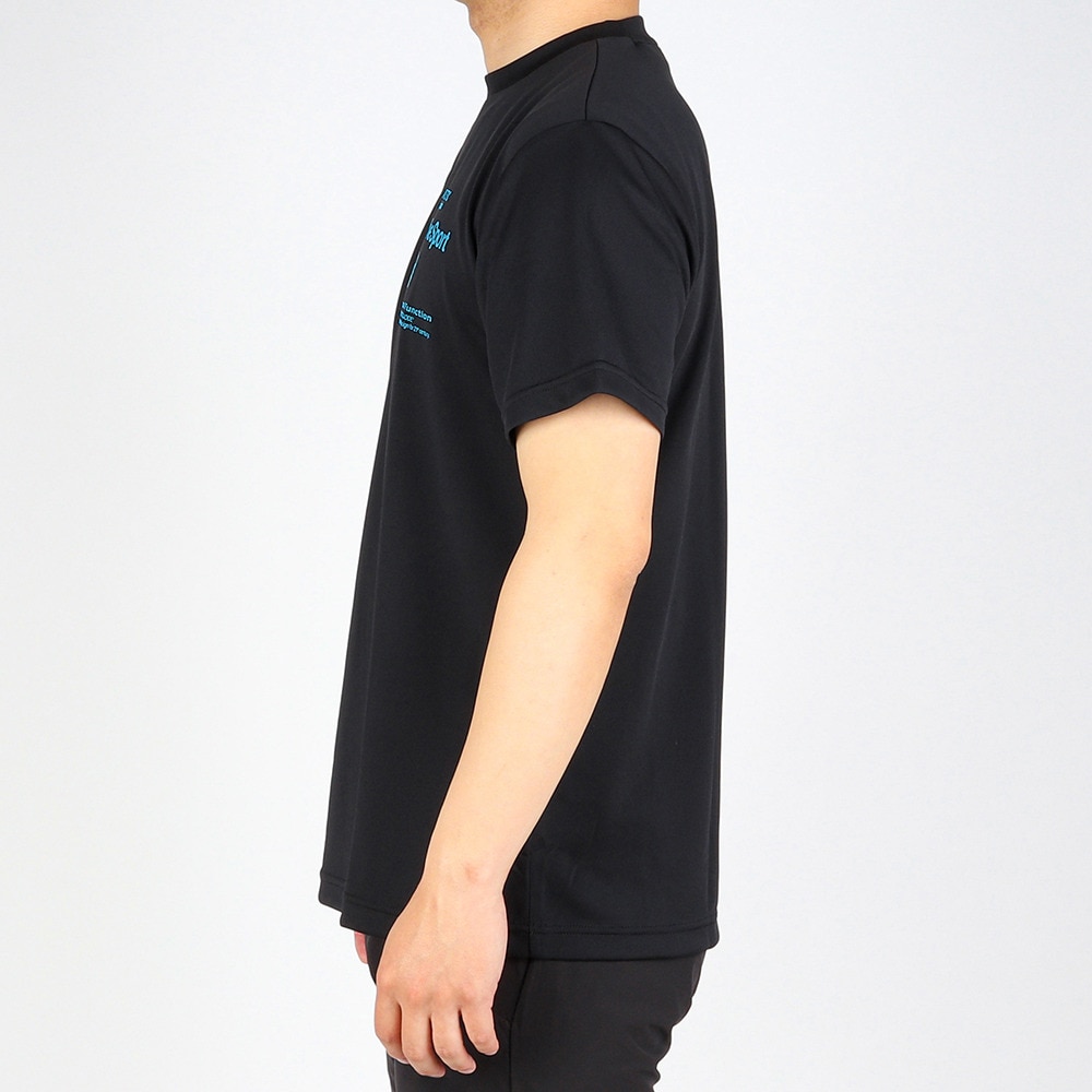 デサント（DESCENTE）（メンズ）半袖シャツ メンズ 黒 接触冷感 ドライプラス DX-C1710XB BK