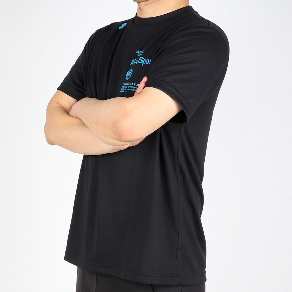 デサント（DESCENTE）（メンズ）半袖シャツ メンズ 黒 接触冷感 ドライプラス DX-C1710XB BK