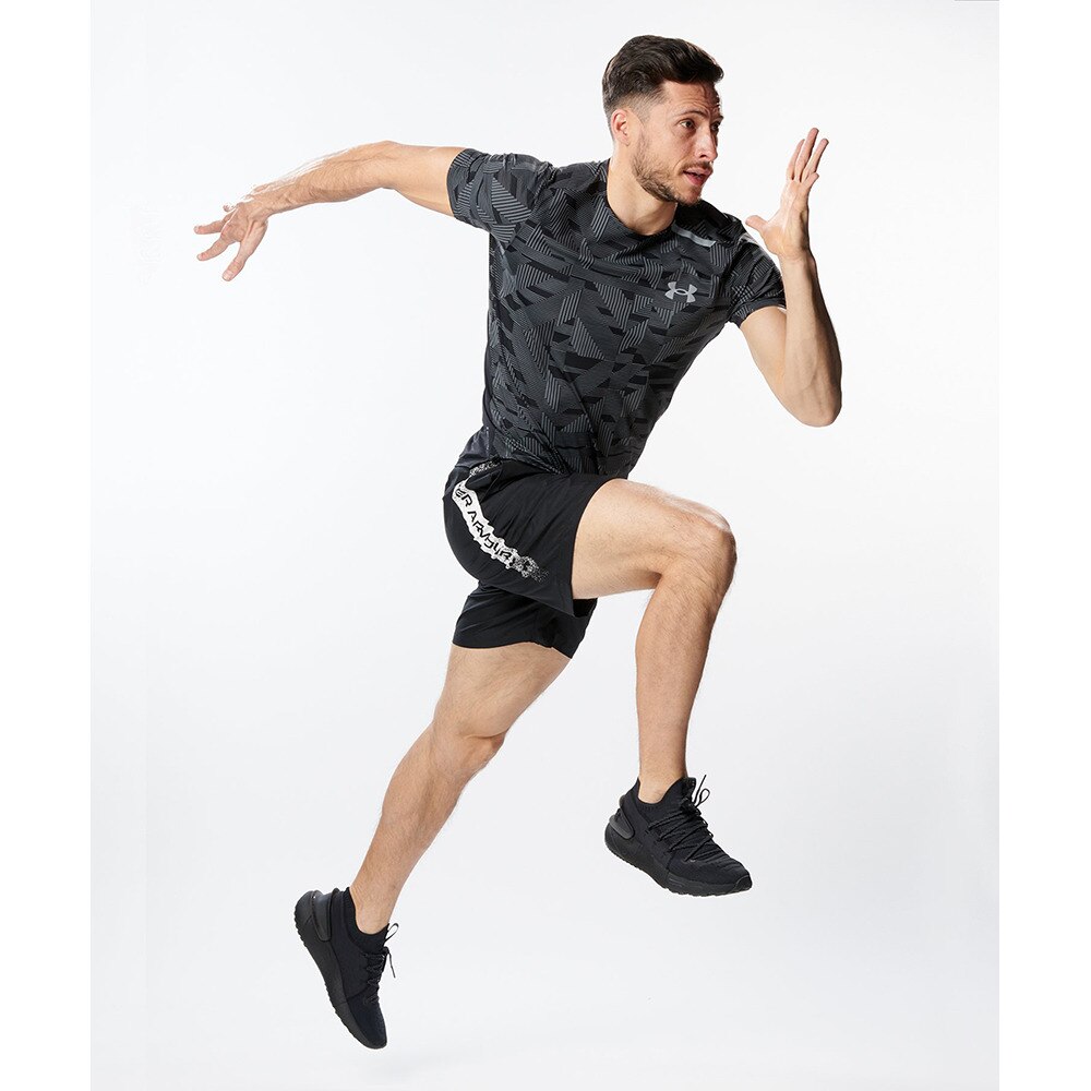 アンダーアーマー（UNDER ARMOUR）（メンズ）半袖Tシャツ メンズ 冷感 吸汗速乾 ISO-CHILL  PRINTED 1378354 001