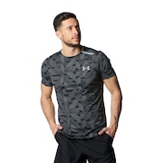 アンダーアーマー（UNDER ARMOUR）（メンズ）Tシャツ 半袖 メンズ 冷感 吸汗速乾 ISO-CHILL  PRINTED 1378354 001 アイソチル 黒
