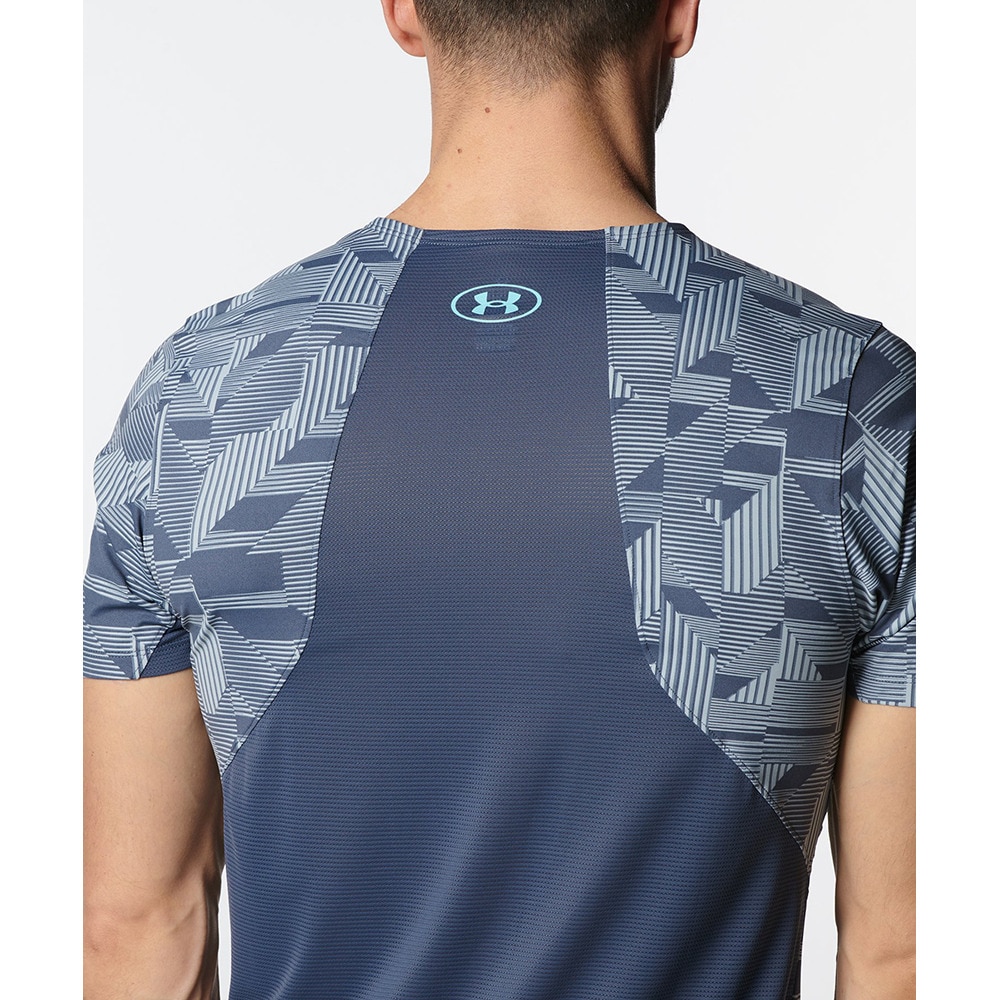アンダーアーマー（UNDER ARMOUR）（メンズ）半袖Tシャツ メンズ 冷感 吸汗速乾 ISO-CHILL  PRINTED 1378354 044