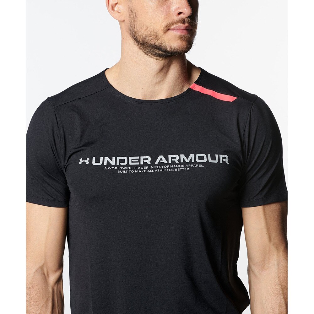 アンダーアーマー（UNDER ARMOUR）（メンズ）Tシャツ 半袖 メンズ 黒 ISO-CHILL GRAPHIC 1378355 001