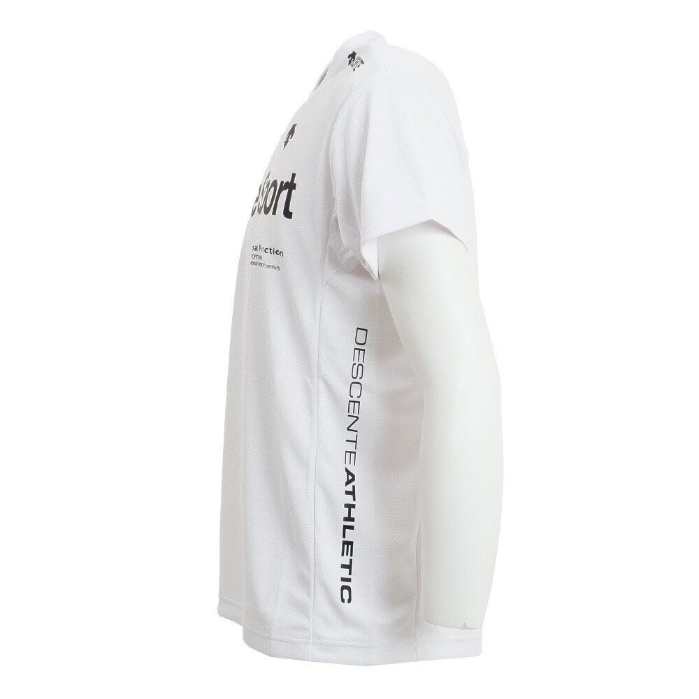 デサント（DESCENTE）（メンズ）ドライ 速乾 UV クール SUNSCREEN ヘザー半袖シャツ DMMTJA51 WH