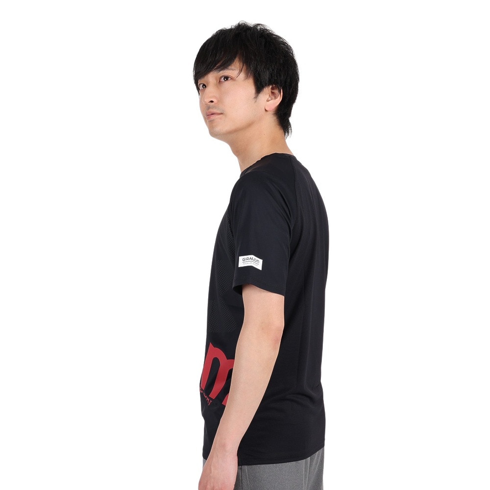 ジローム（GIRAUDM）（メンズ）半袖Tシャツ メンズ ドライプラスクール プリント CT3S0028-TR863-GRHD BLK