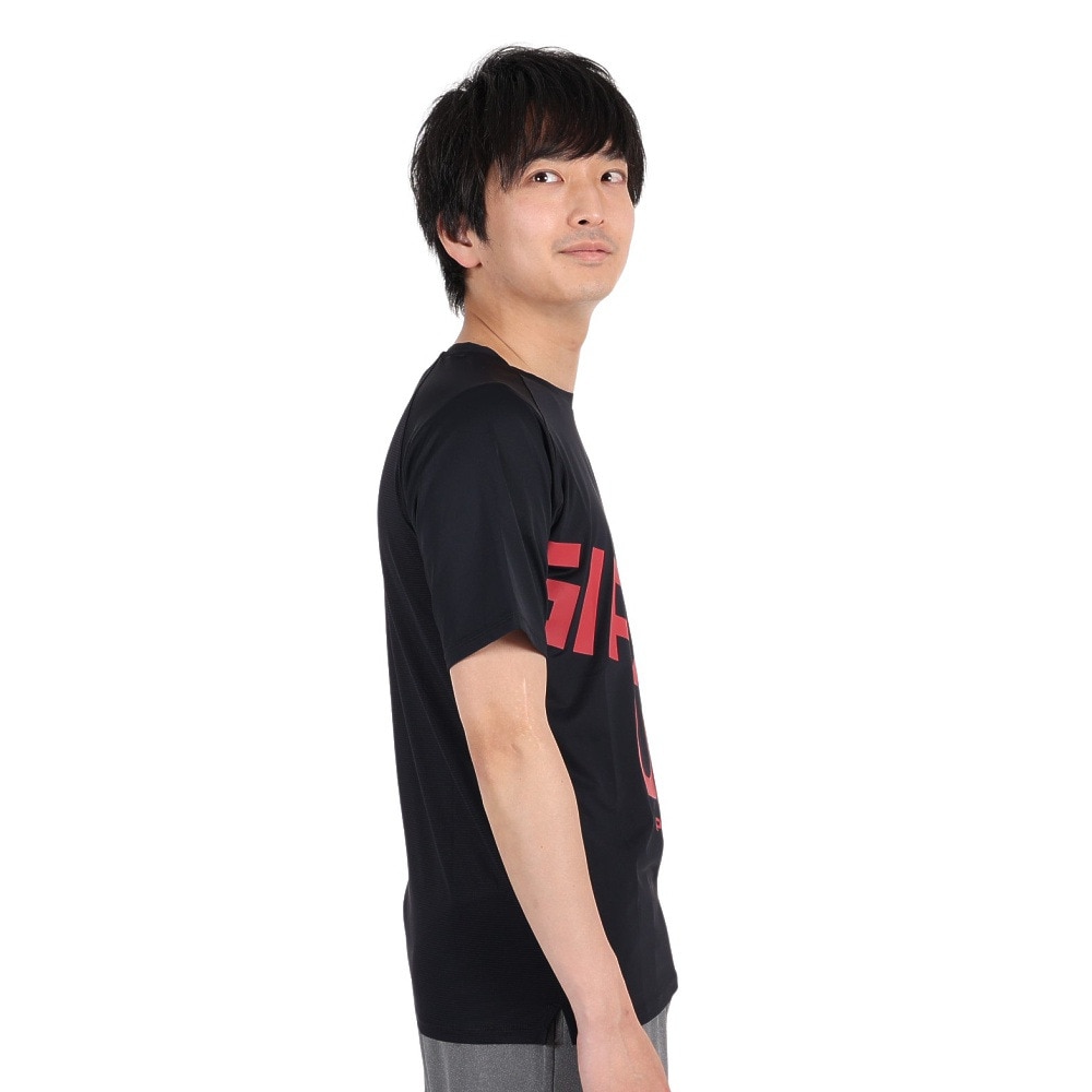 ジローム（GIRAUDM）（メンズ）半袖Tシャツ メンズ ドライプラスクール プリント CT3S0028-TR863-GRHD BLK