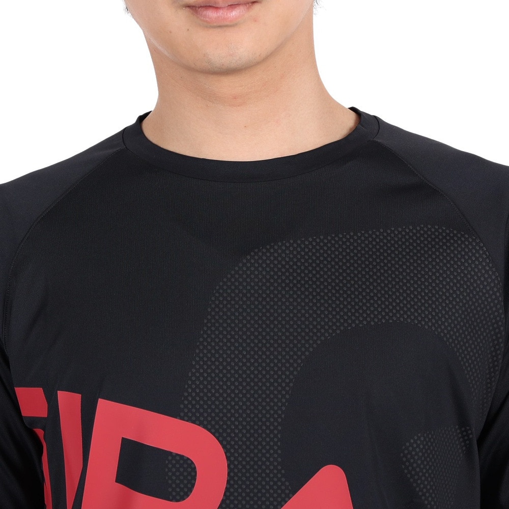 ジローム（GIRAUDM）（メンズ）半袖Tシャツ メンズ ドライプラスクール プリント CT3S0028-TR863-GRHD BLK
