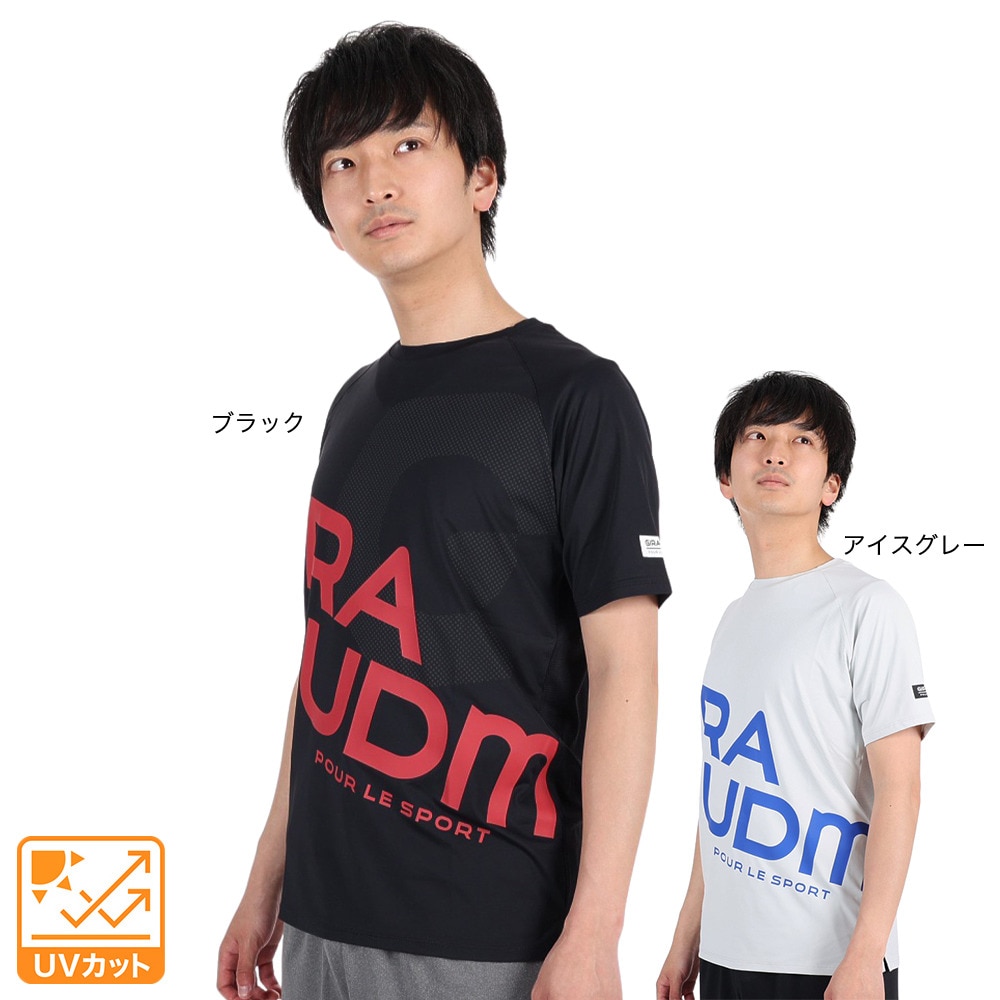 ジローム（GIRAUDM）（メンズ）半袖Tシャツ メンズ ドライプラスクール プリント CT3S0028-TR863-GRHD BLK