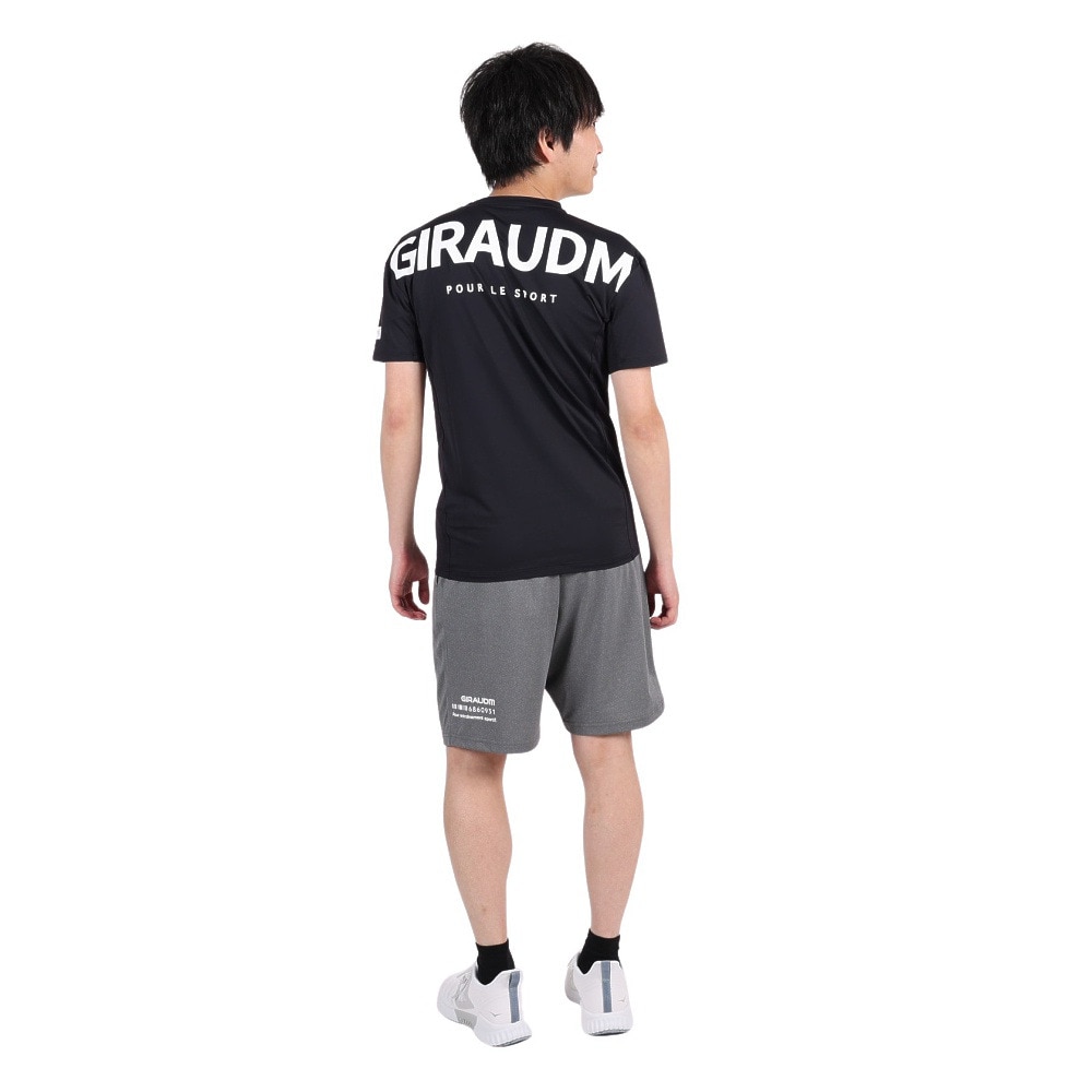 ジローム（GIRAUDM）（メンズ）半袖Tシャツ メンズ ドライプラスクール プリント CT3S0030-TR863-GRHD BLK