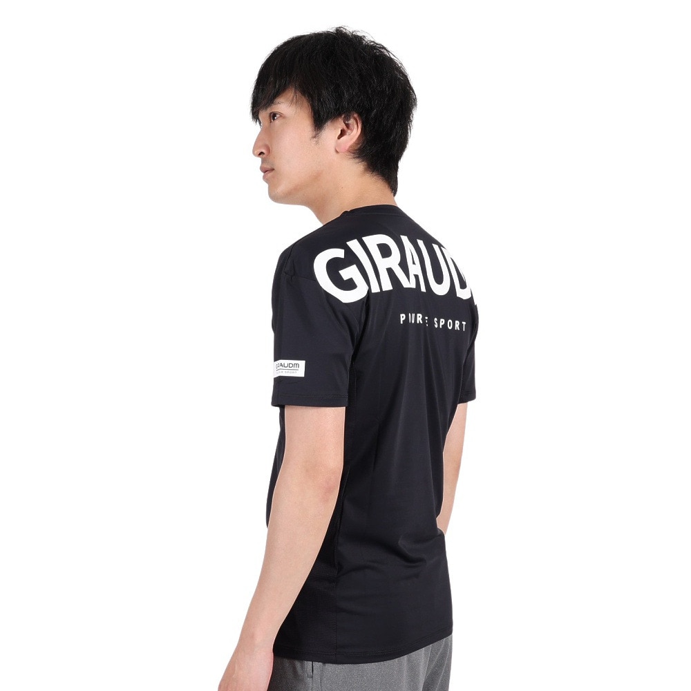 ジローム（GIRAUDM）（メンズ）半袖Tシャツ メンズ ドライプラスクール プリント CT3S0030-TR863-GRHD BLK