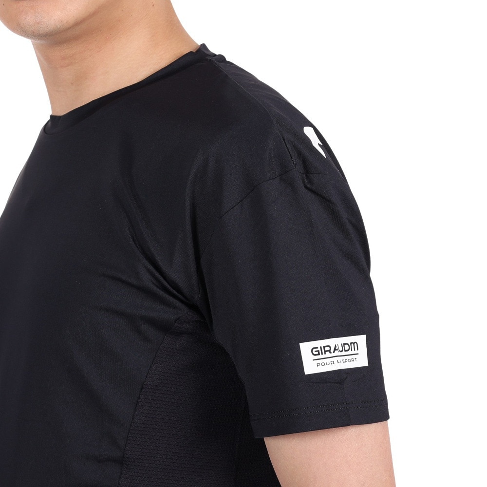 ジローム（GIRAUDM）（メンズ）半袖Tシャツ メンズ ドライプラスクール プリント CT3S0030-TR863-GRHD BLK