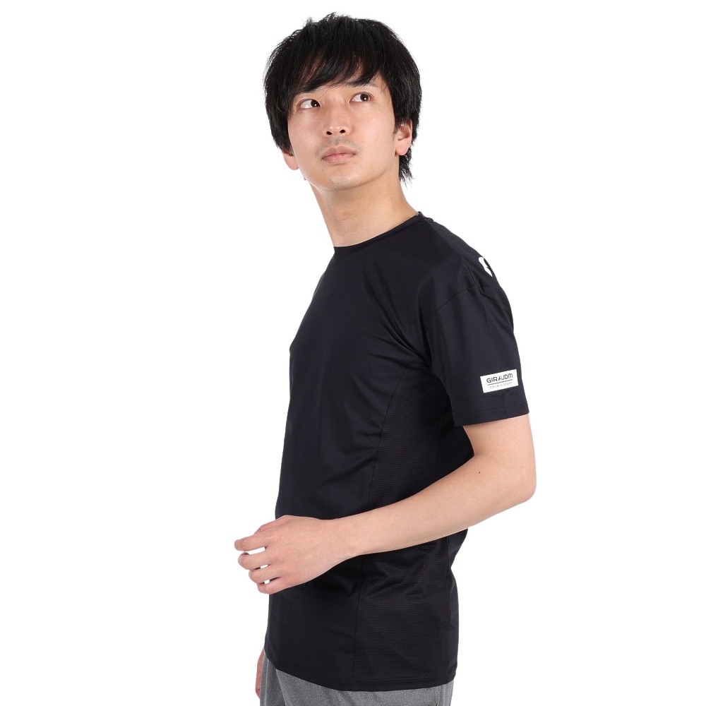 ジローム（GIRAUDM）（メンズ）半袖Tシャツ メンズ ドライプラスクール プリント CT3S0030-TR863-GRHD BLK