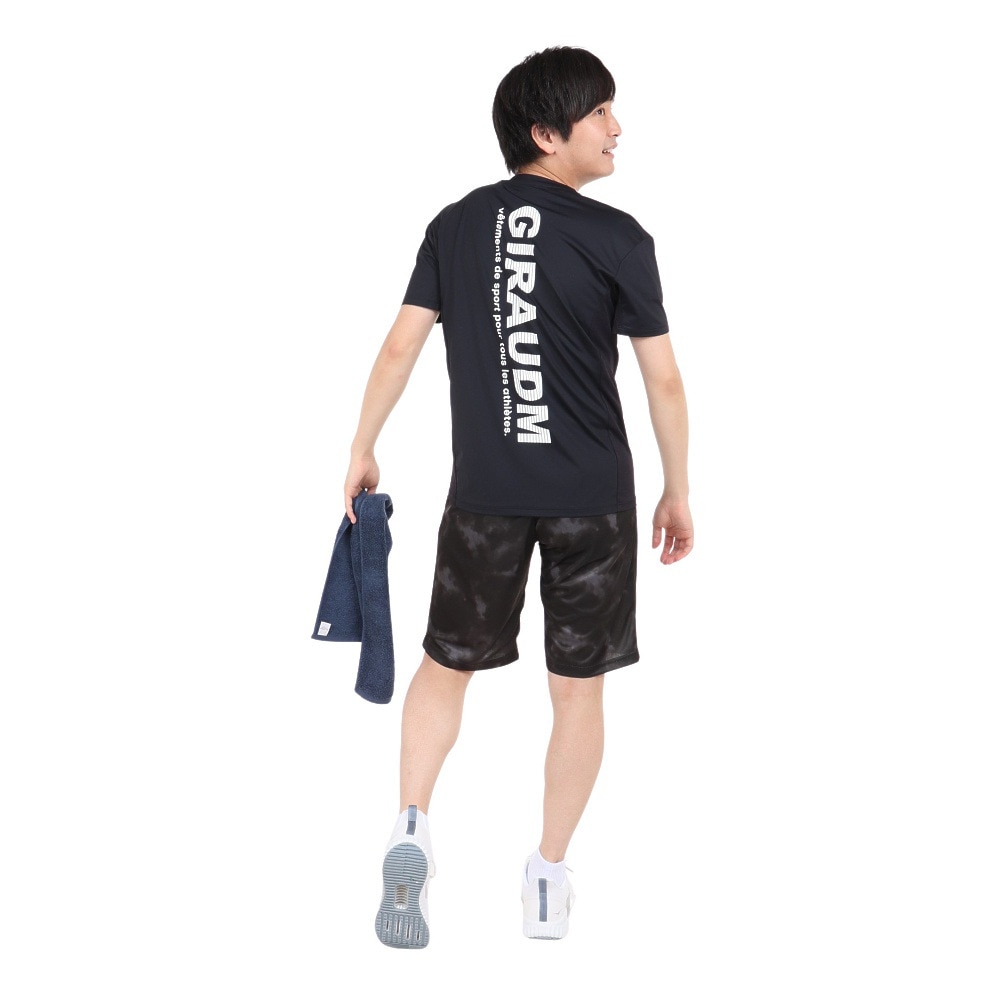 ジローム（GIRAUDM）（メンズ）半袖Tシャツ メンズ ドライプラスクール CT3S0031-TR863-GRHD BLK