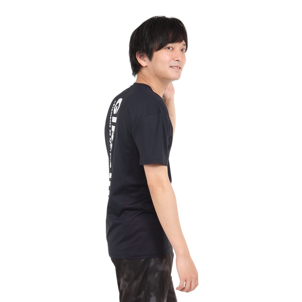 ジローム（GIRAUDM）（メンズ）半袖Tシャツ メンズ ドライプラスクール CT3S0031-TR863-GRHD BLK