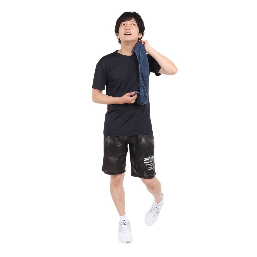 ジローム（GIRAUDM）（メンズ）半袖Tシャツ メンズ ドライプラスクール CT3S0031-TR863-GRHD BLK
