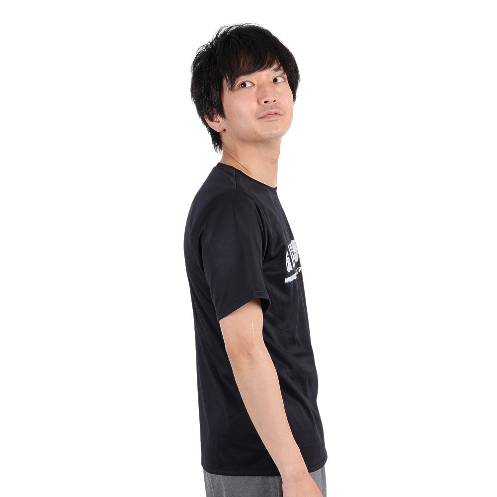 ジローム（GIRAUDM）（メンズ）半袖Tシャツ メンズ ドライプラスmesh プリント CT3S0012-TR863-GRES BLK