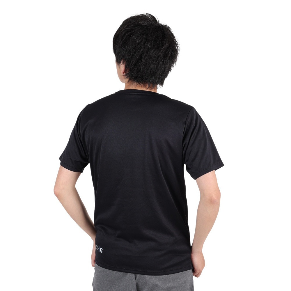 ジローム（GIRAUDM）（メンズ）半袖Tシャツ メンズ ドライプラスmesh プリント CT3S0012-TR863-GRES BLK