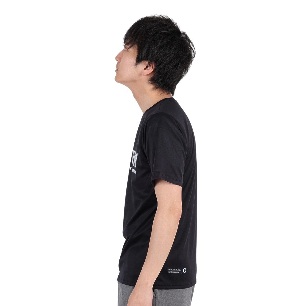 ジローム（GIRAUDM）（メンズ）半袖Tシャツ メンズ ドライプラスmesh プリント CT3S0012-TR863-GRES BLK