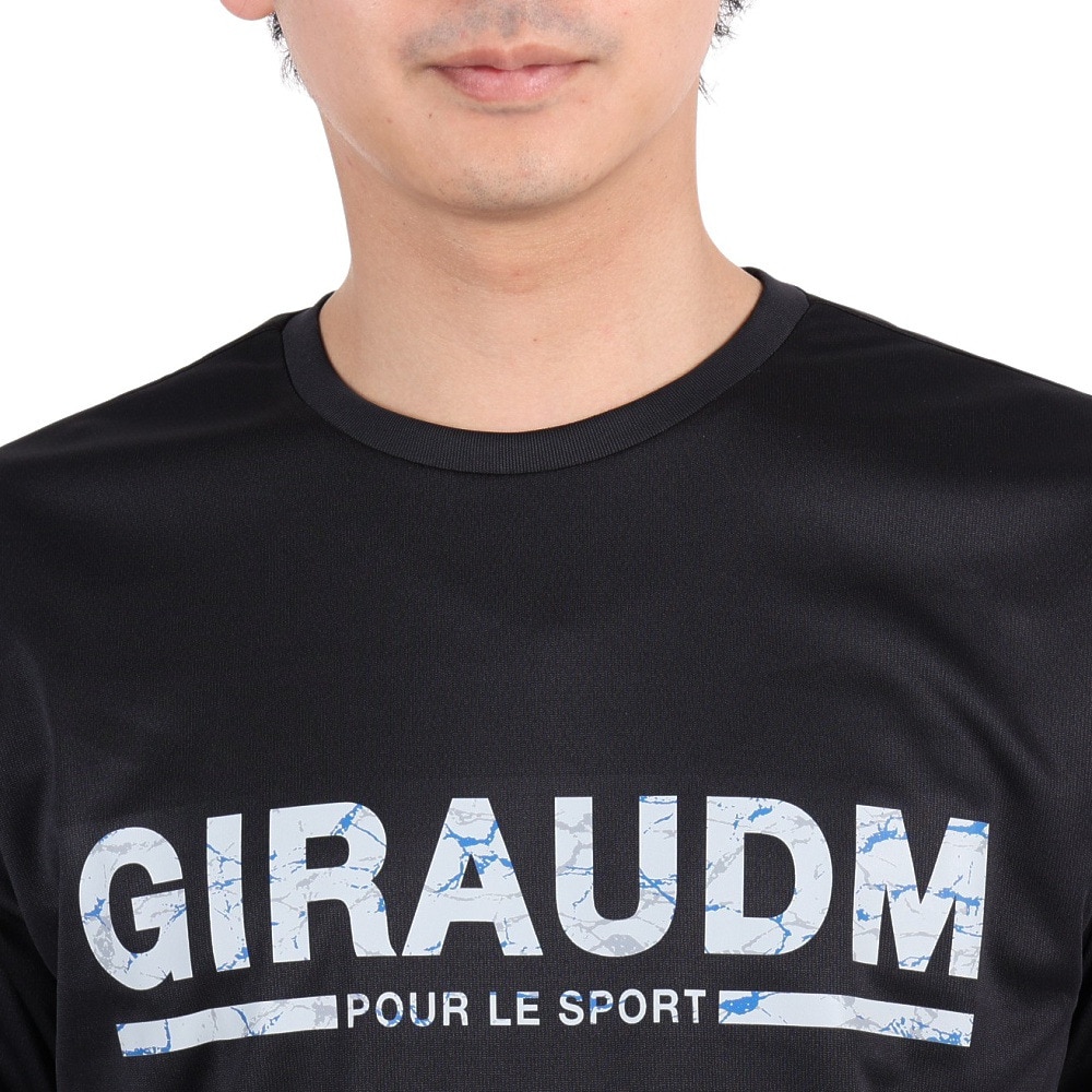 ジローム（GIRAUDM）（メンズ）半袖Tシャツ メンズ ドライプラスmesh プリント CT3S0012-TR863-GRES BLK