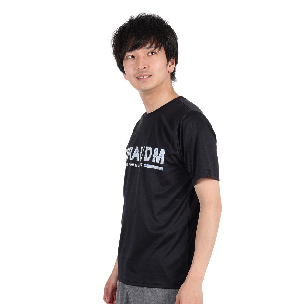 ジローム（GIRAUDM）（メンズ）半袖Tシャツ メンズ ドライプラスmesh プリント CT3S0012-TR863-GRES BLK